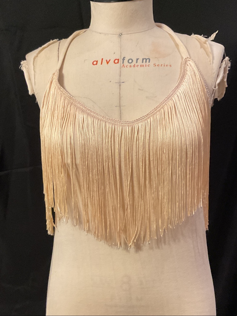 Fringe Detail Cream Maxi Dress - Picture 2 of 5